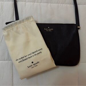 kate spade madelyne cross body purse, pebbled leather deep plum NWOT